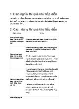 Lý thuyết về thì Quá khứ tiếp diễn